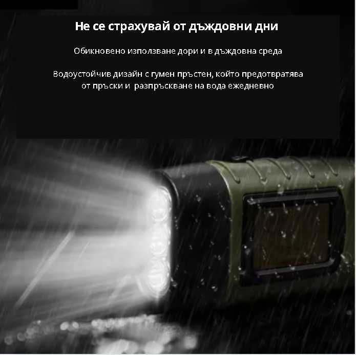 Еко фенерче с 3 начина на зареждане