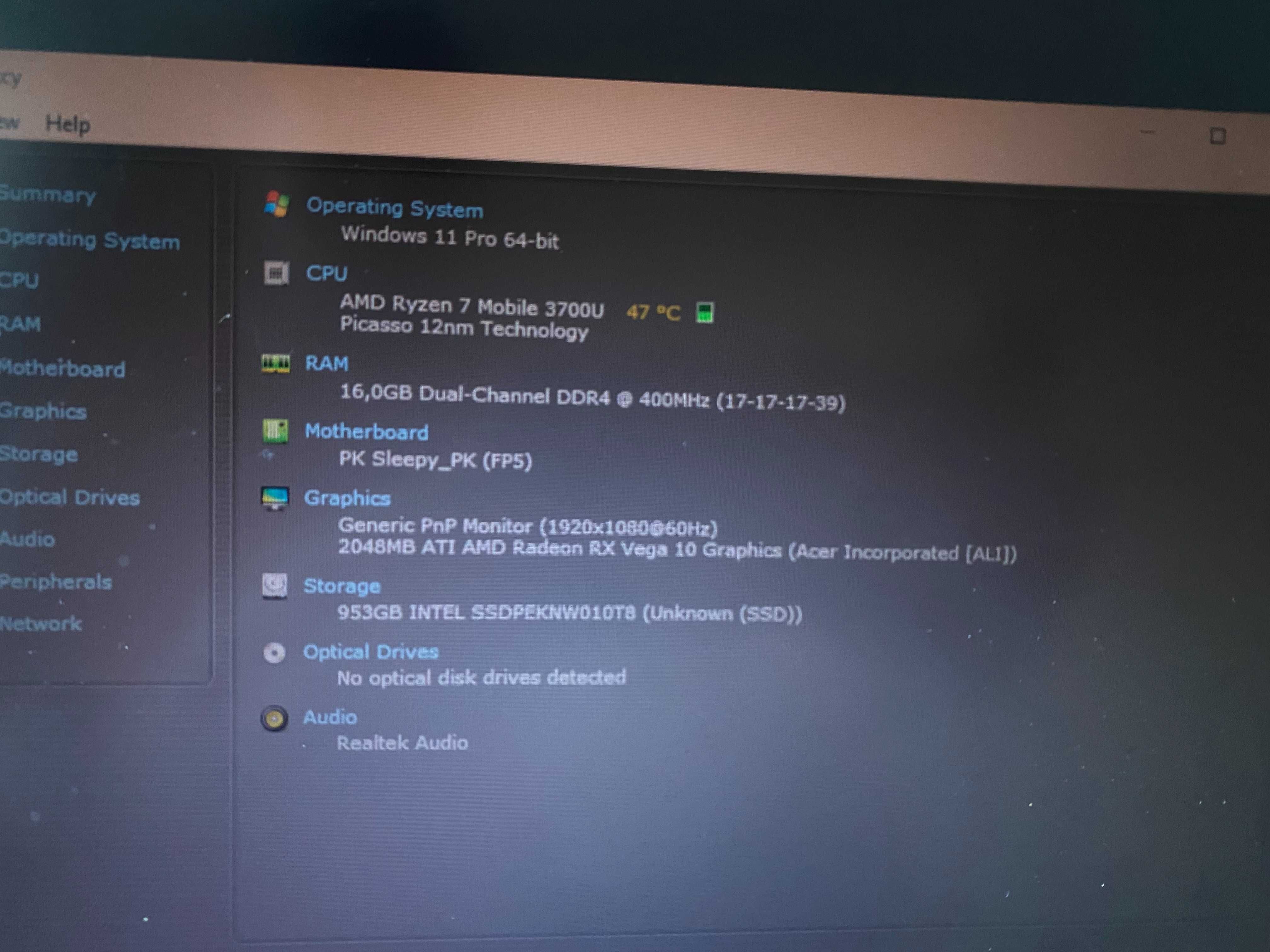 Acer Aspire 3 A315-42-R3X6 AMD Ryzen7 3700U/16Gb