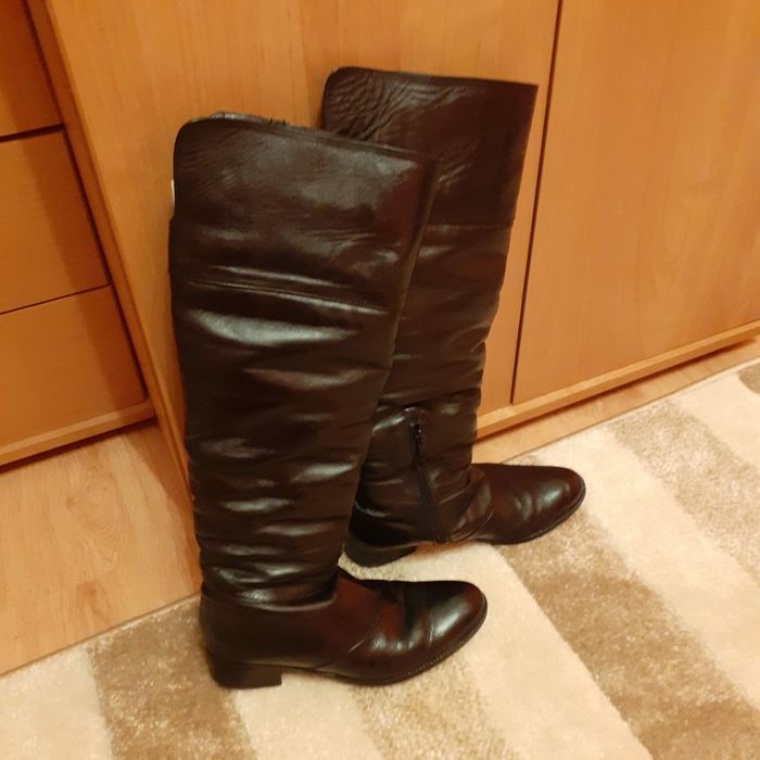 Cizme piele naturală românească mr 35 si o perecge blugi gratis