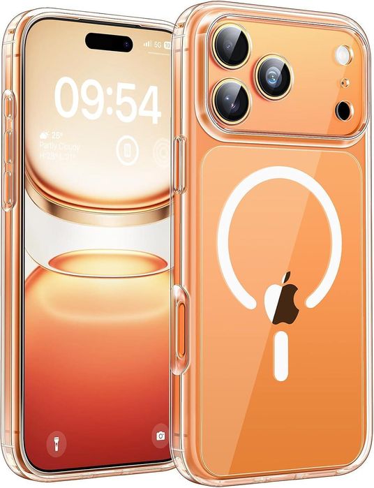 Прозрачен magsafe кейс за apple iphone 17 pro max