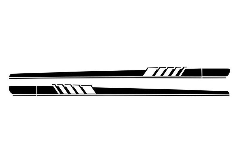 Stickere Laterale Negru Mat compatibil cu Mercedes C-Class C205 Coupe