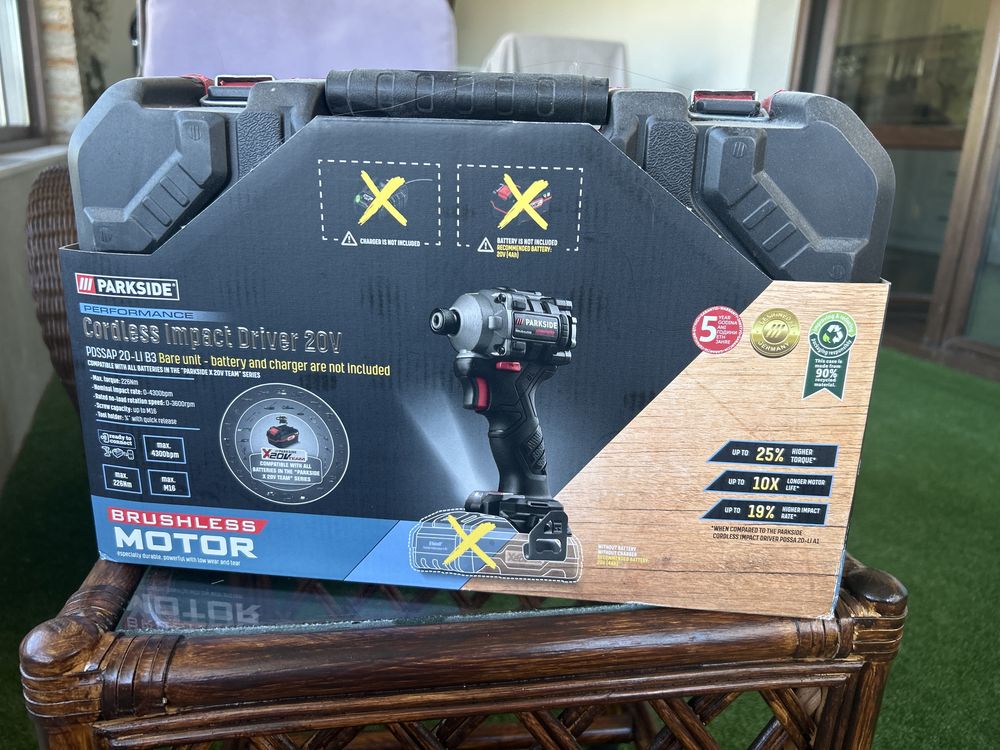 Parkside винтоверт инпакт 20v