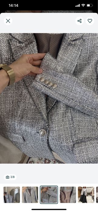 Пиджак, металл-твид