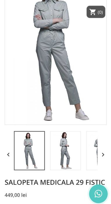 Uniforma medicala salopeta - In white