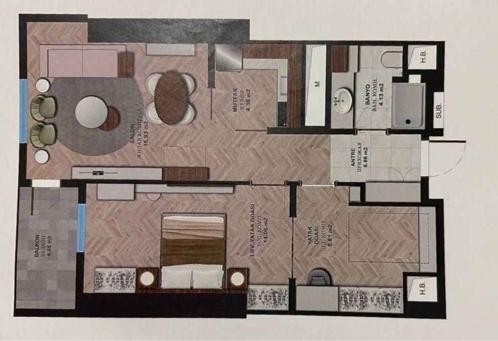 Продается ЖК NEST ONE TASHKENT CITY 2/20/51 бизнес класс