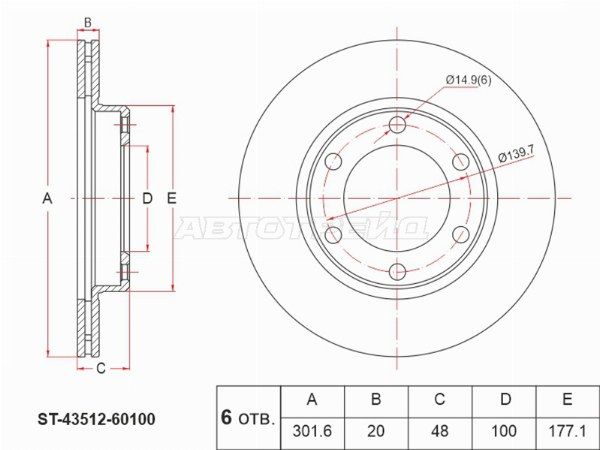 Диск тормозной Toyota 4runner