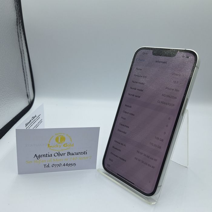 IPhone 16E 128Gb 100% Baterie Garantie/Factura #48340