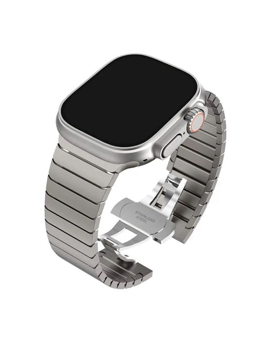 Curea Husa Titanium Loop Apple Watch Seria 1-9 Ultra Incarcator Cablu