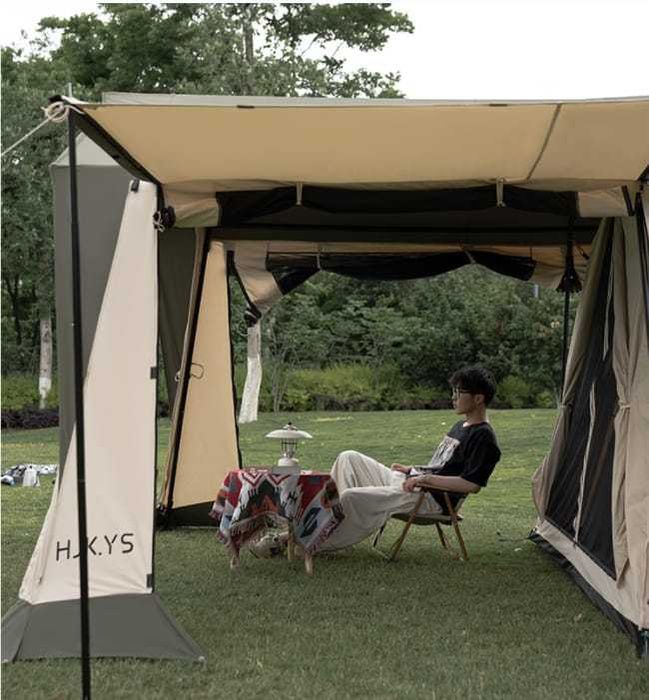 Cort glamping Eko CT16 Tunnel, suprafata 16mp, doua camere