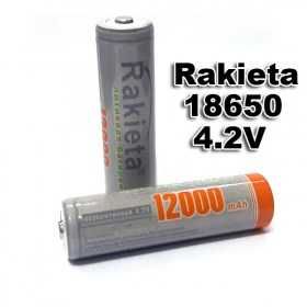 Акумулаторна батерия 2бр комплект 18650 Li-ion 4.2V 12000mAh RAKIETA