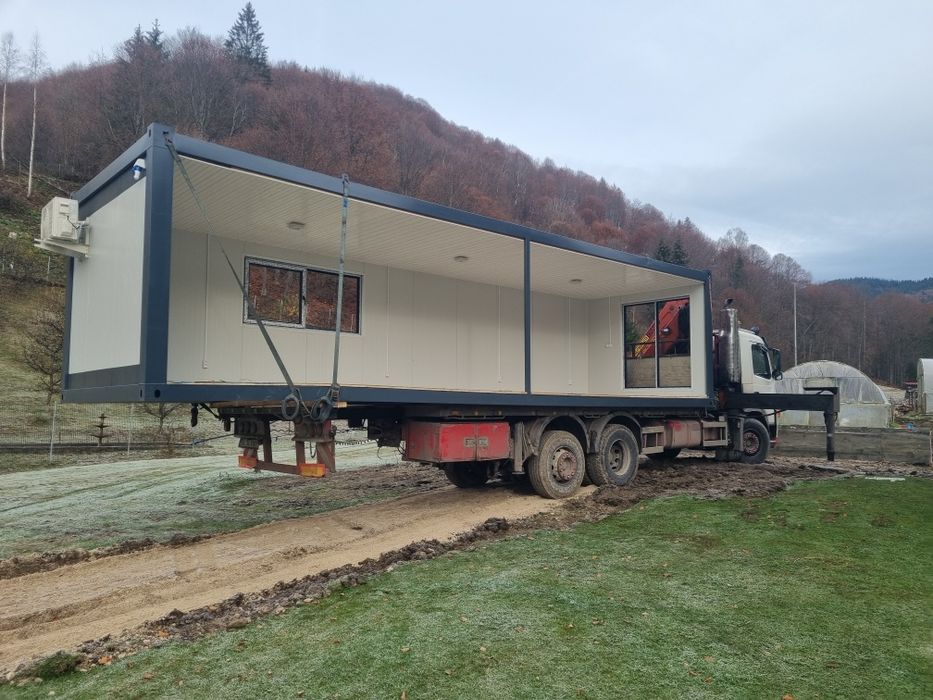Transport cu macara containere modulare 10x3 agabaritice