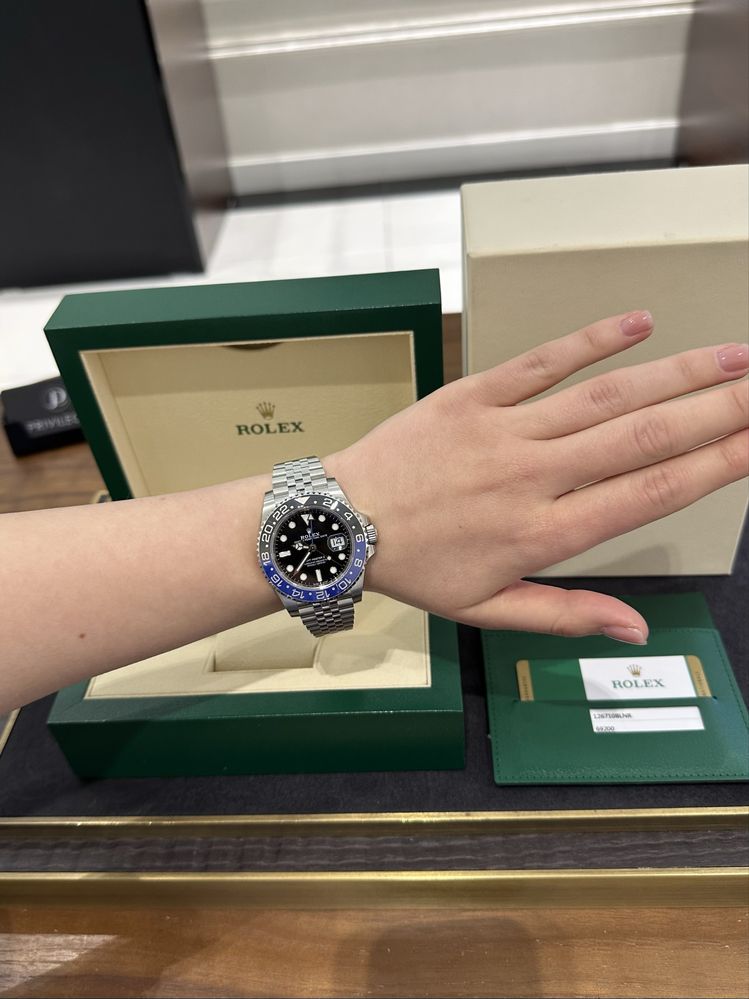 NEW Rolex GMT Master II 40mm Steel 126710 Batman