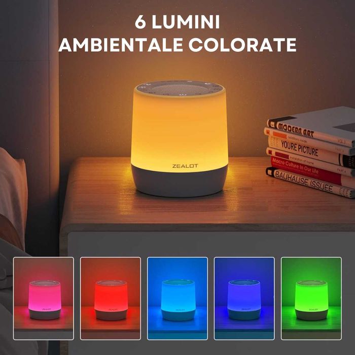 Dispozitiv Sunete Albe, pentru copii/adulti,Difuzor portabil Bluetooth