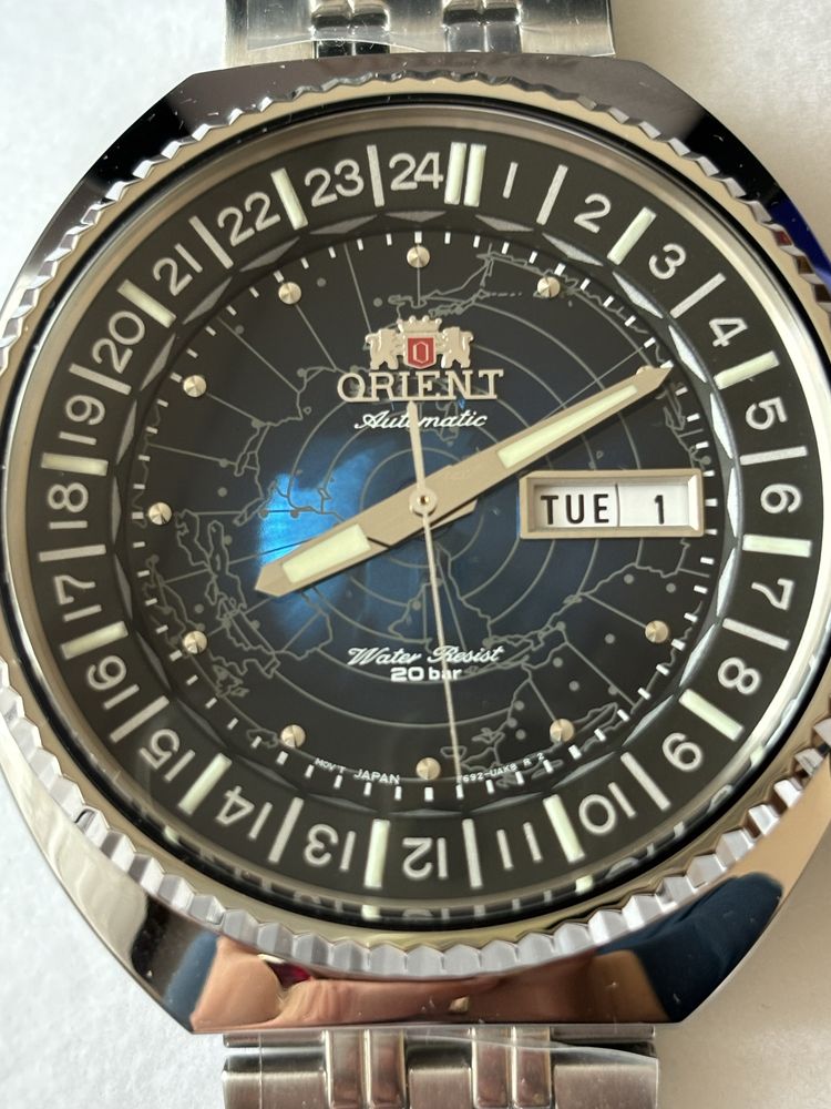 Orient World Map Blue