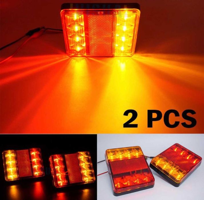 2 Броя Диодни Стопове За Ремарке Платформа Колесар Каравана