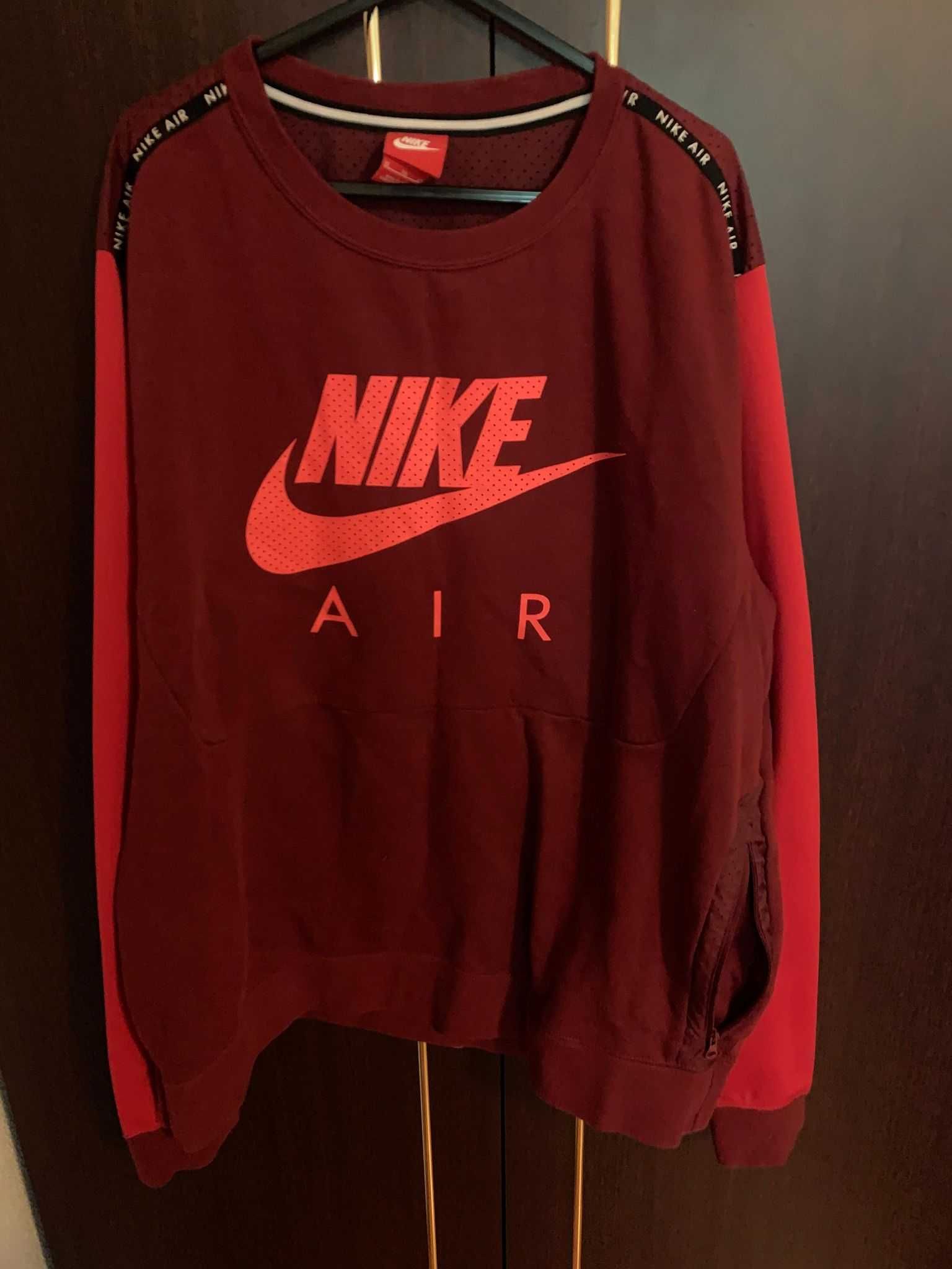 Bluza Nike Air Hybrid Fleece Crew - roșu - marimea XL