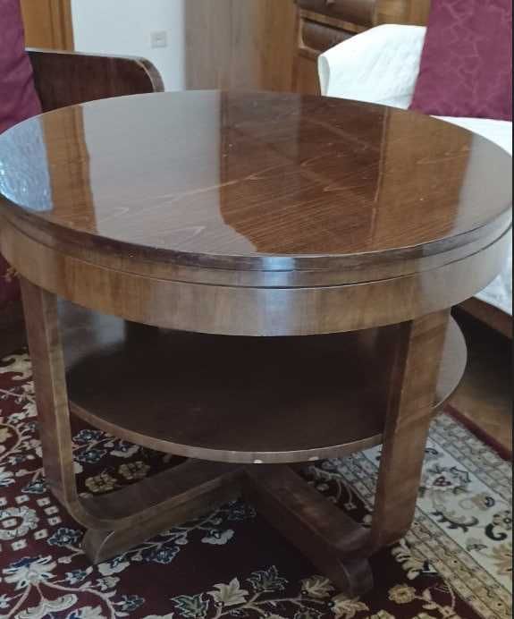 Masuta Cafea Art Deco Vintage Lemn Masiv