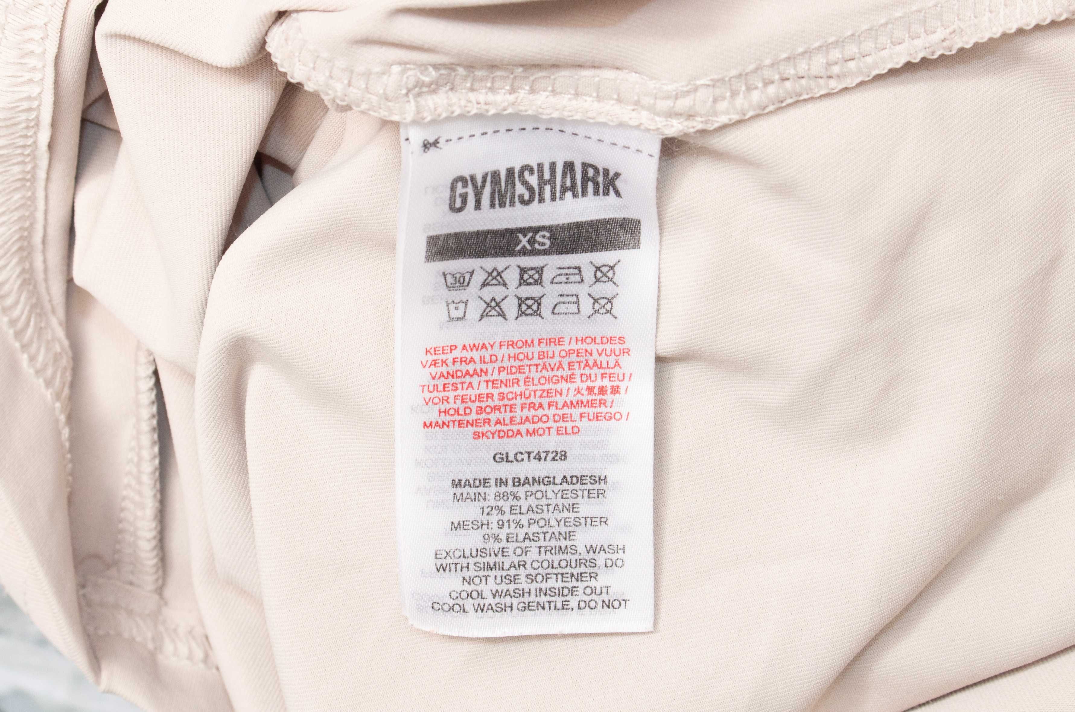 Gymshark дамски оригинален бежов безшевен клин за фитнес XS