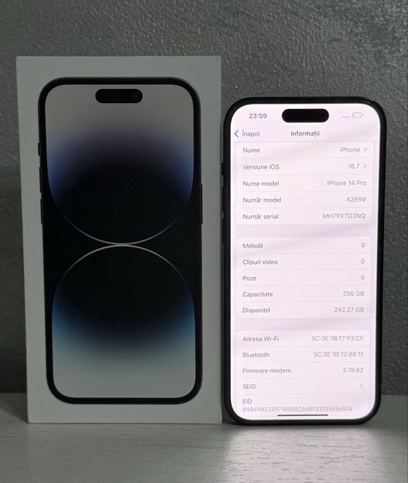 iPhone 14 pro 256 gb Pret 2600 lei
