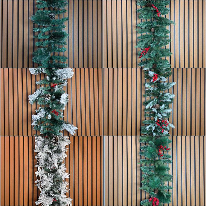 Хвойная ветка. Хвойная лапа. Ёлочная ветка. Гирлянда. Декор из елки