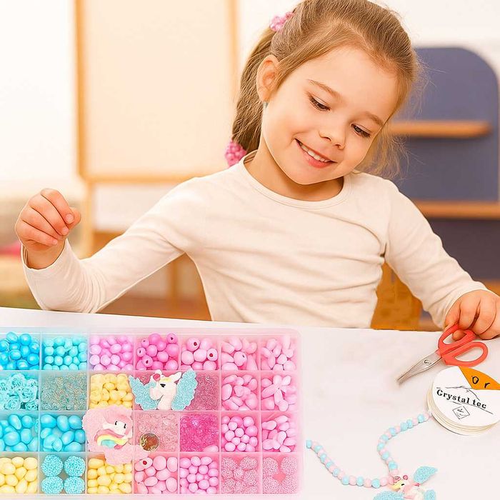 Направи сам Комплект Бижута с Еднорог, 480 части/Направи сам бижута