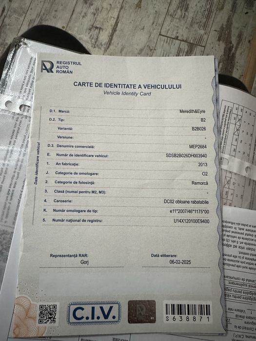 Remorca utilaje Meredith