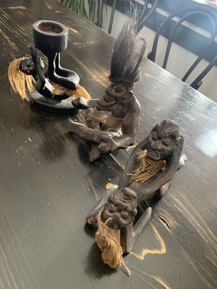 Set 3 statuete africane