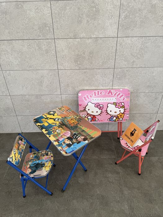 Складной детский столик со стульчико Качество очень хорошее 3-6 лет