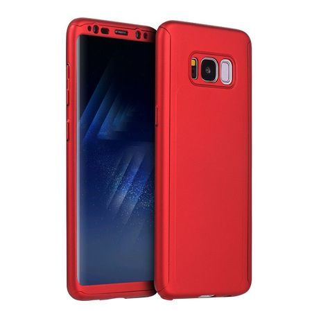 Husa GloMax FullBody Rosu Samsung Galaxy S8 cu folie protectie