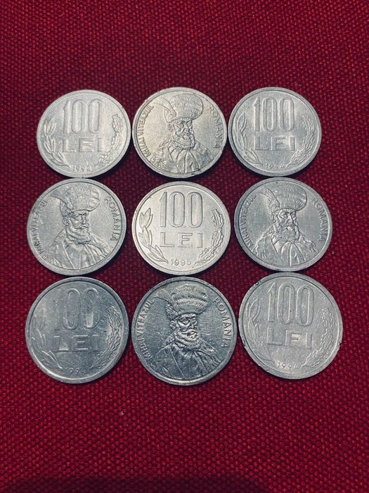 Vând monede de 100 lei, an 1995 cu Mihai Viteazul