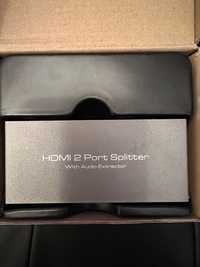 Двупортов HDMI Splitter with Audio Extractor