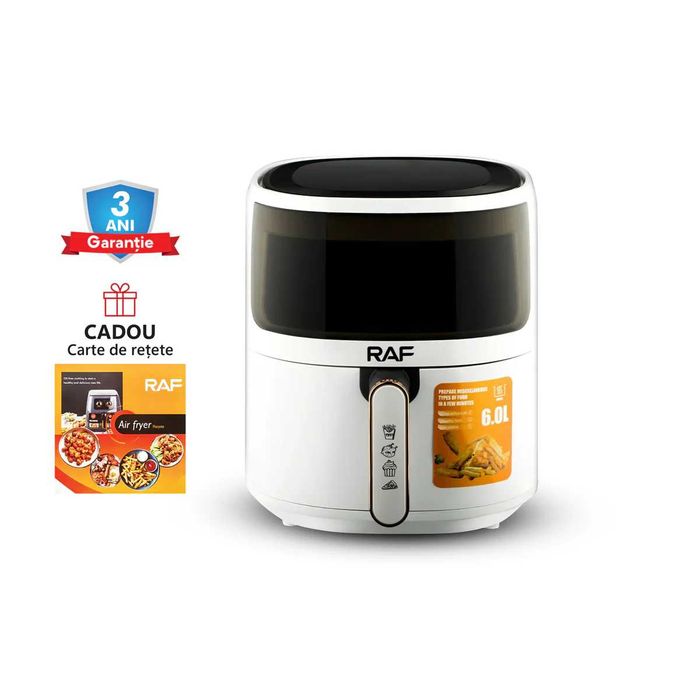 Air Fryer RAF 5330W 6L, 1500W, friteuza cu aer cald, alb
