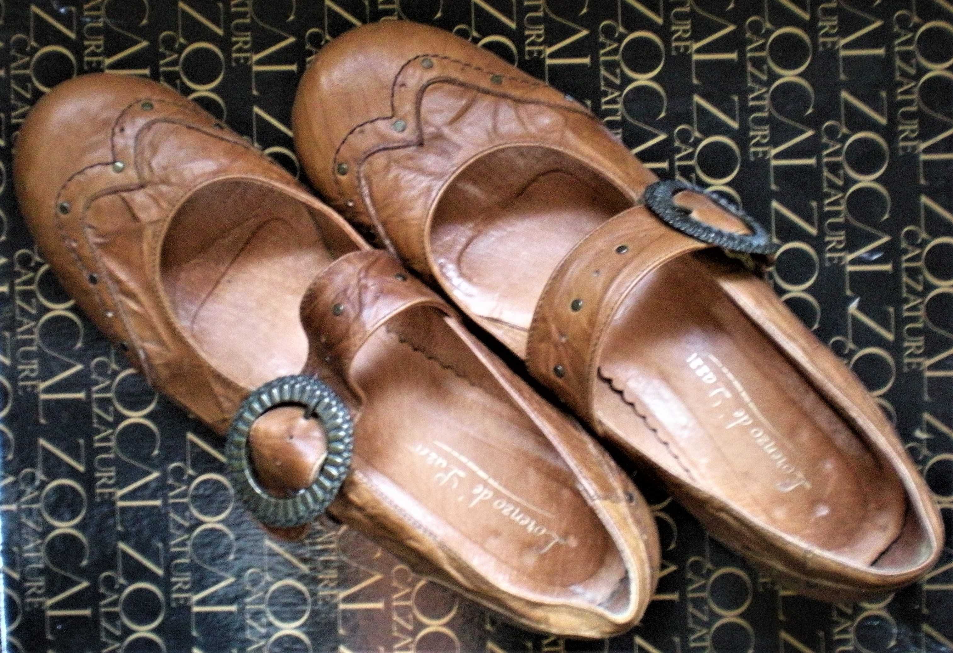 Pantofi OCRU din piele 100% naturală_brand “Lorenzo de’ Pazzi”_m40
