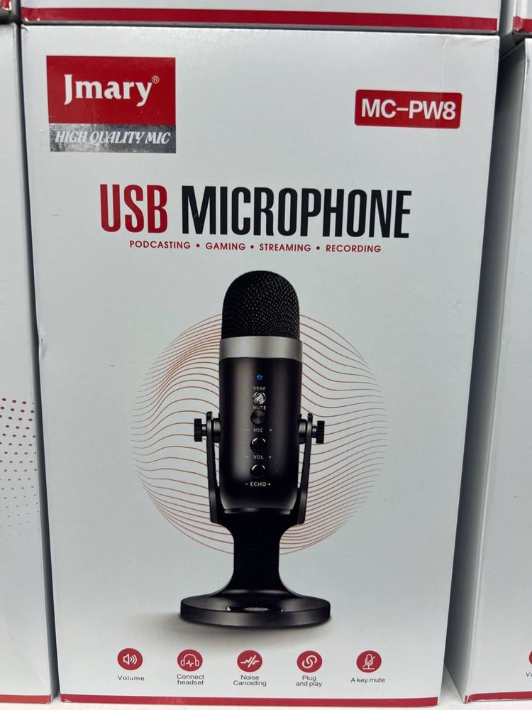 Профессиональный  микрофон для стримов и подкастов Jmary MC-PW8