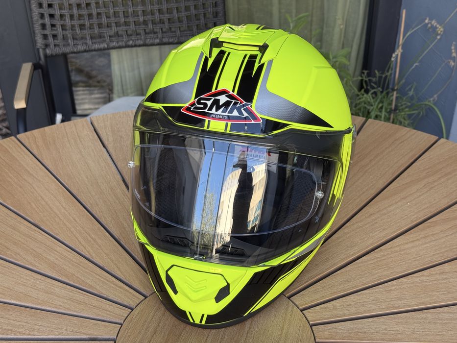 Casca moto M, SMK Flash Vision (flip-up) cu pin-lock si husa, ca noua