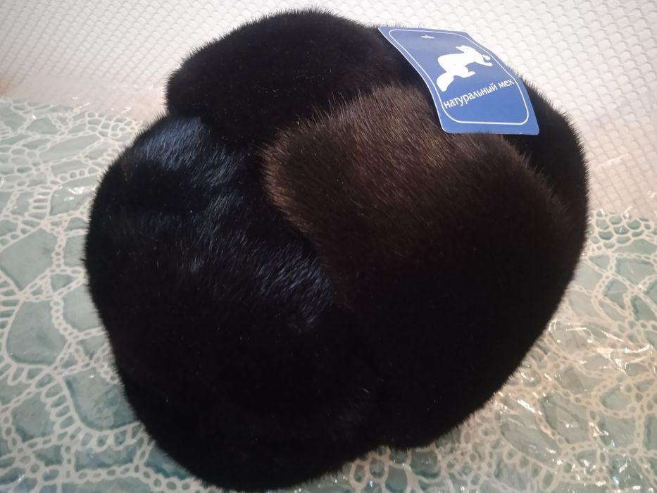 Шапка мужская, норковая.Новая
