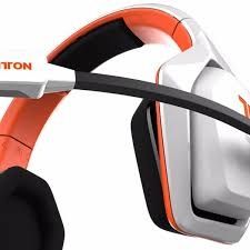 Căști triton kunai stereo în alb și rosu