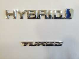 Метални емблеми   HYBRID и TURBO