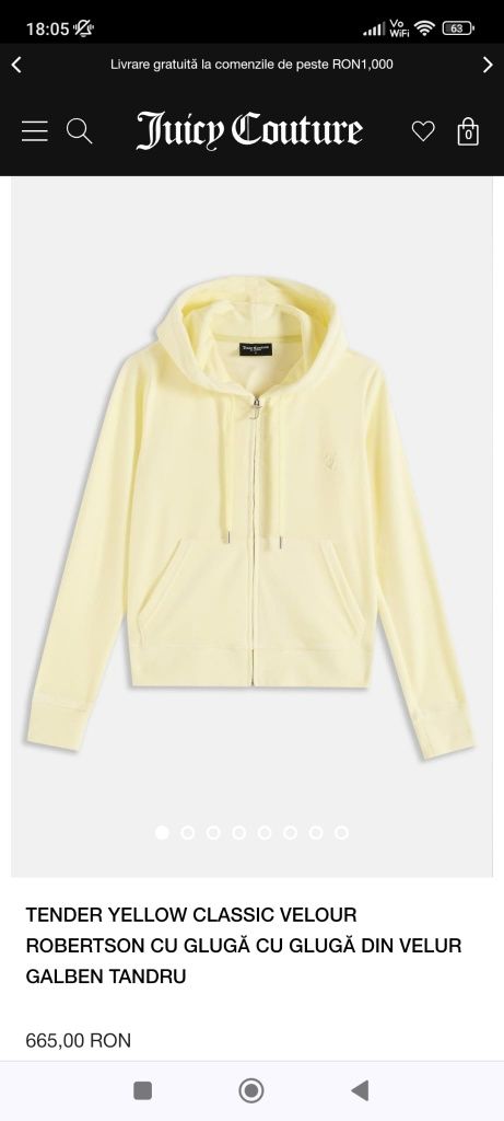 Hanorac Juicy Couture original marimea L cu eticheta pret magazin 600