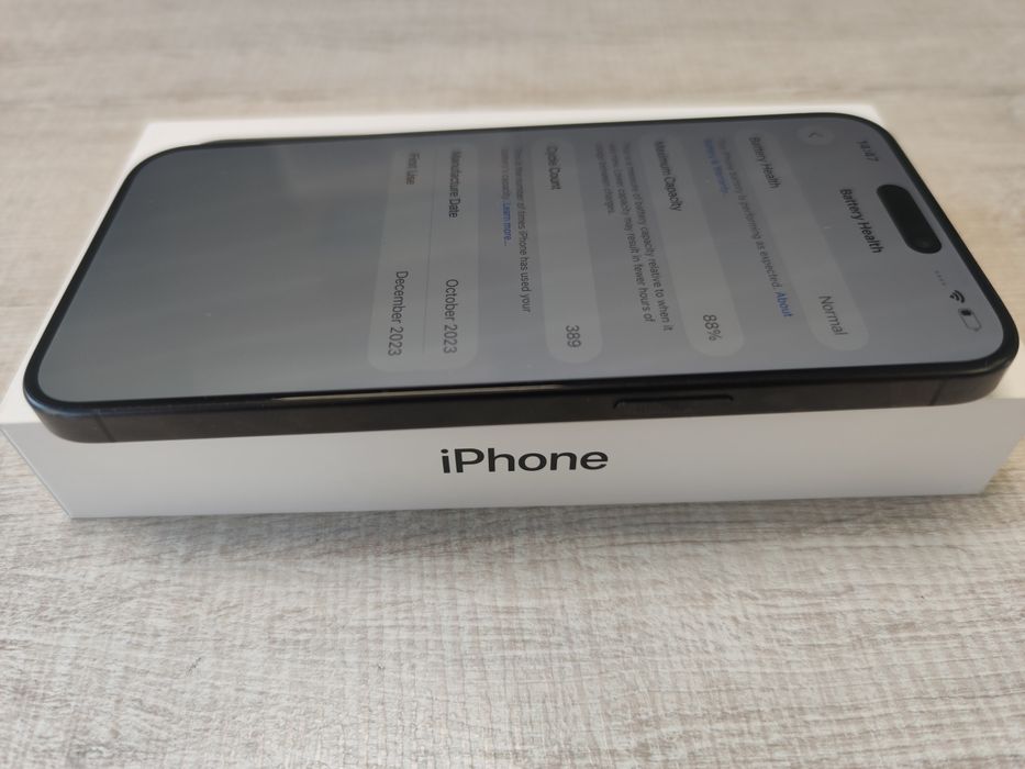 iphone 15 pro max 256GB Black Като нов!