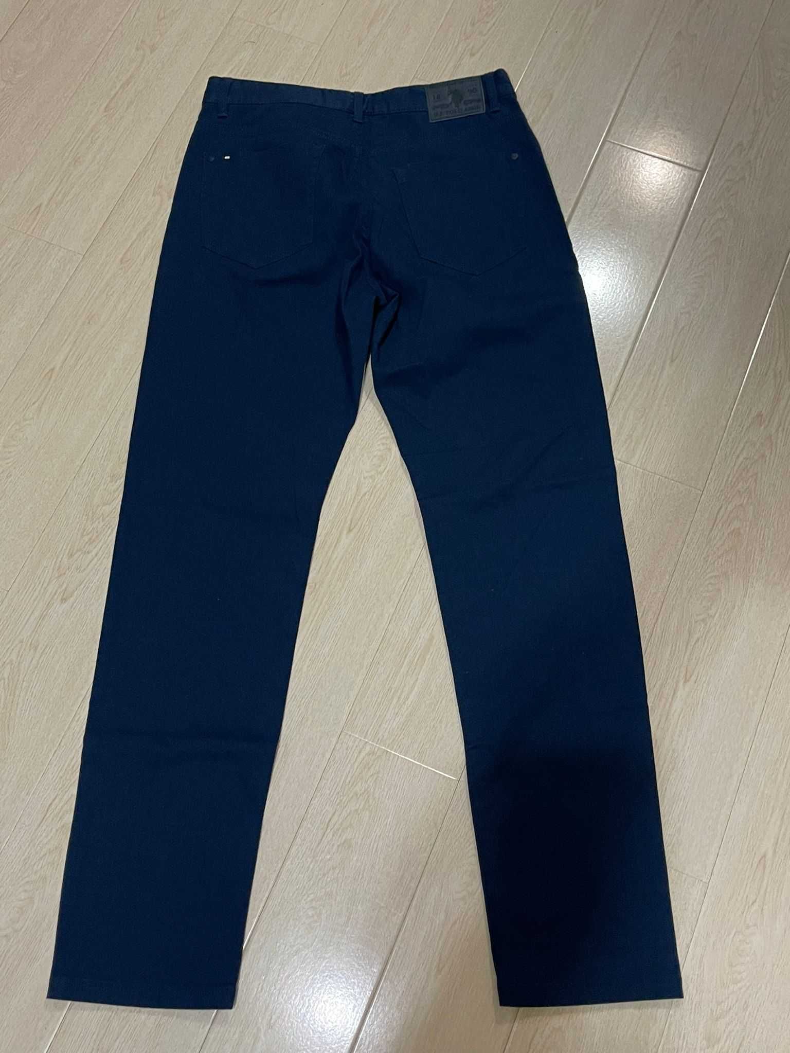 Pantaloni U.S. POLO ASSN ALBASTRU, marimea 32 slim