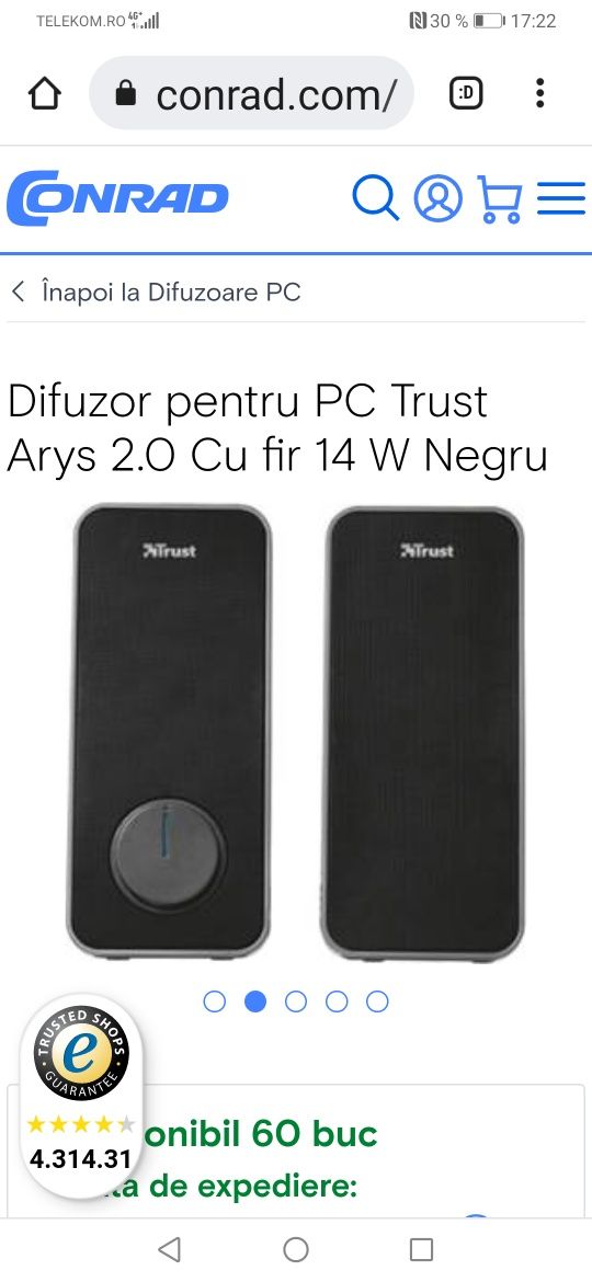 Vând Boxe Trust pentru calculator nu jbl