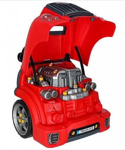 Реалистичен камион с двигател  кабина за разглабяне - подарък за момче