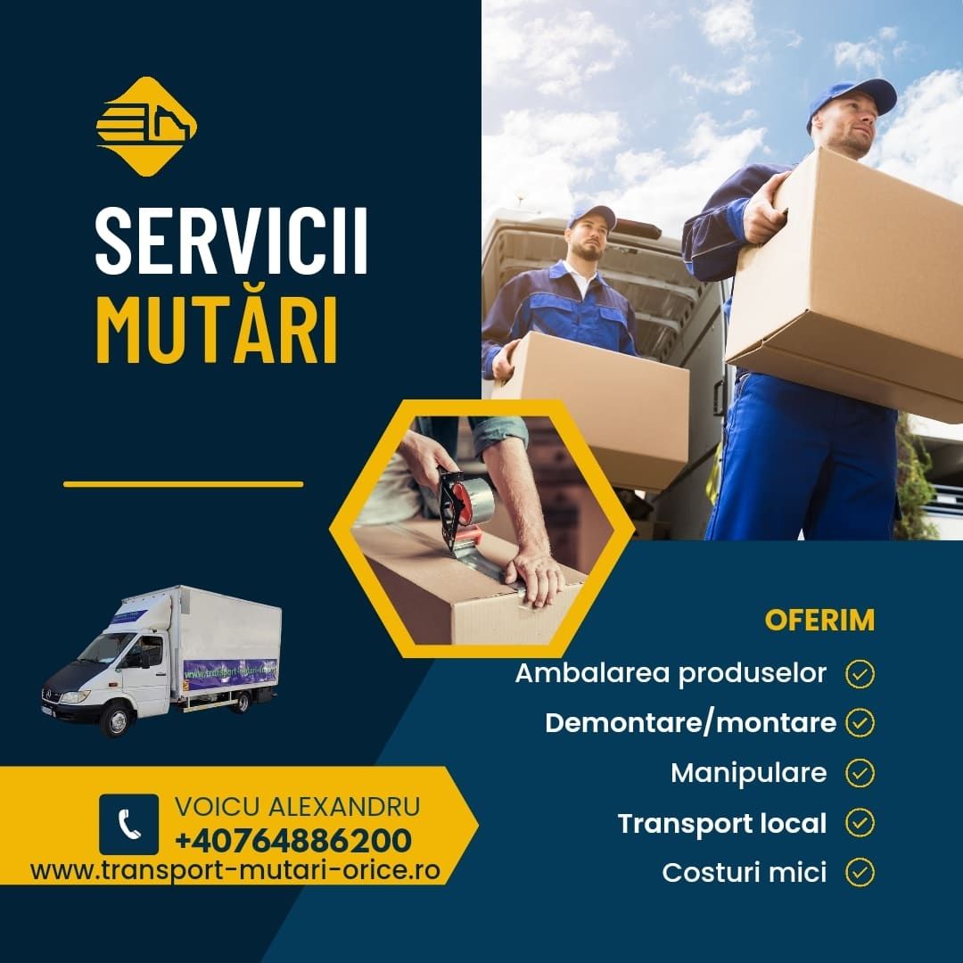 Carat mobila mutari firma transport cu personal manipulare ieftin