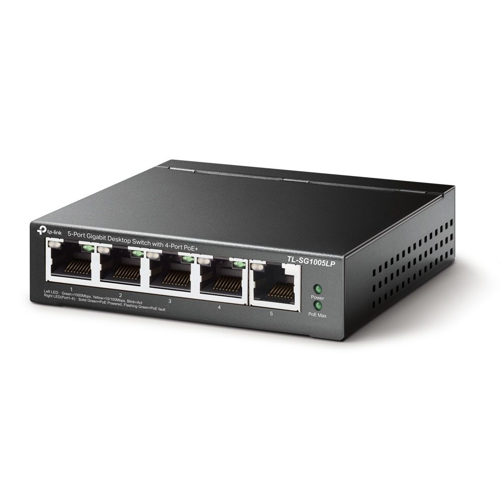 Коммутатор ХАБ Switch 4 порт PоЕ  TL-SG1005LP