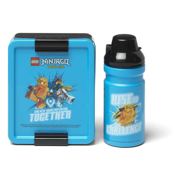 Кутия за храна бутилка за вода Комплект Lego Ninjago Лего Зелен Син