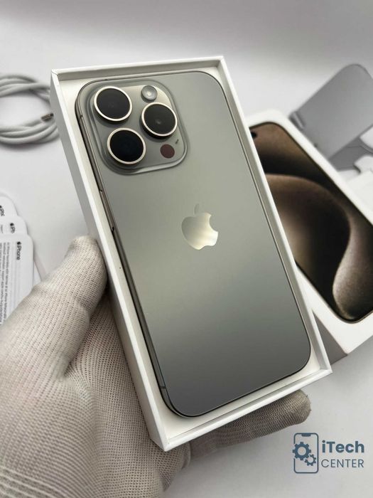 iPhone 15 Pro, 256GB, Natural, 100% батерия, ОТЛИЧЕН, 1г. ГАРАНЦИЯ