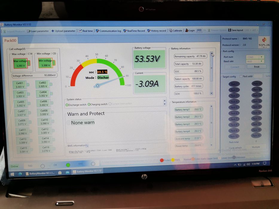 Vând baterie Lifepo4   Ampleness, 5 kwh, 650 cicluri