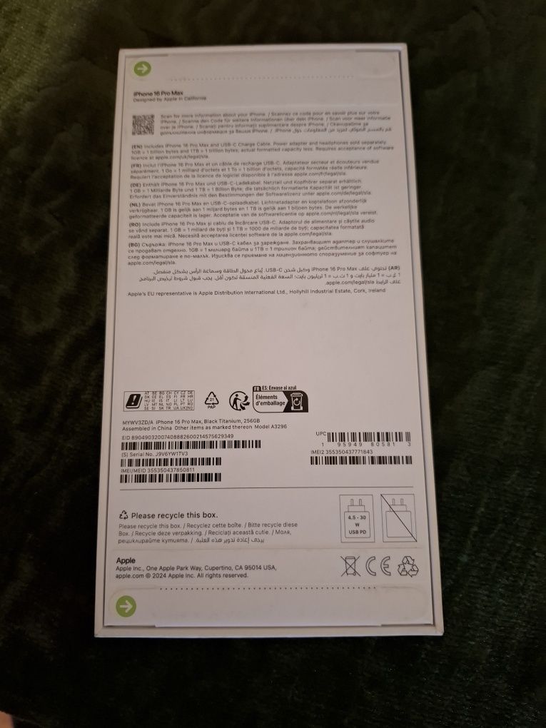 Iphone 16 Pro Max 256GB
