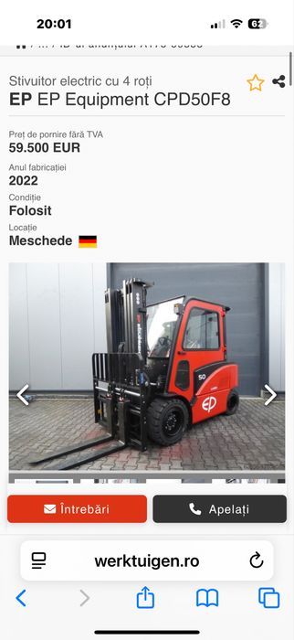 Vand stivuitor electric